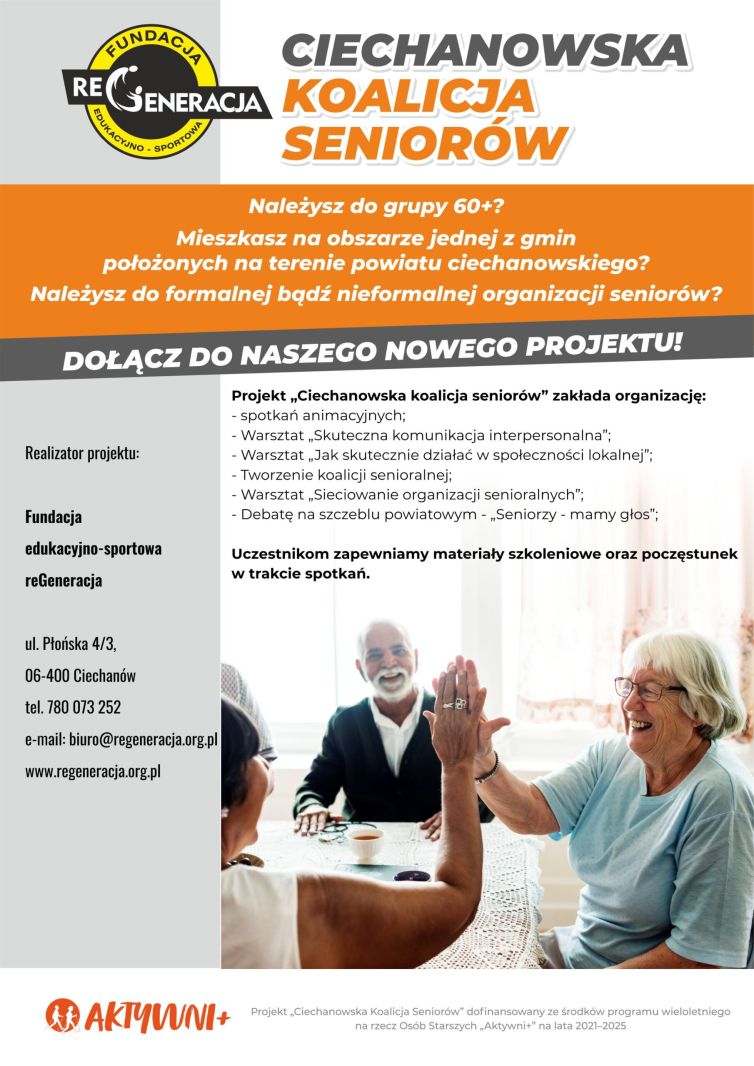Ciechanowska koalicja seniorow plakat
