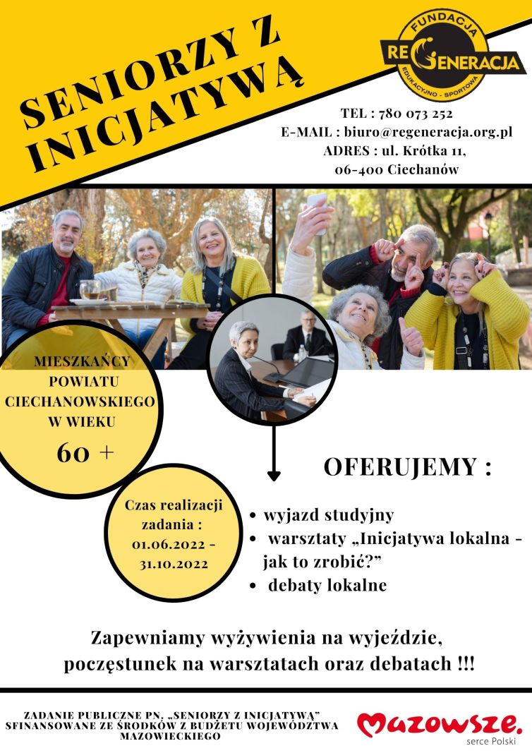 Seniorzy z inicjatywą-plakat